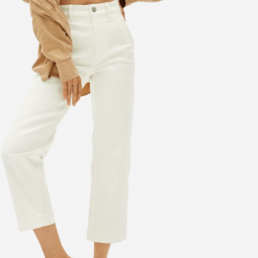 Everlane Straight Leg Crop, NWT, Size 00 (Bone White)